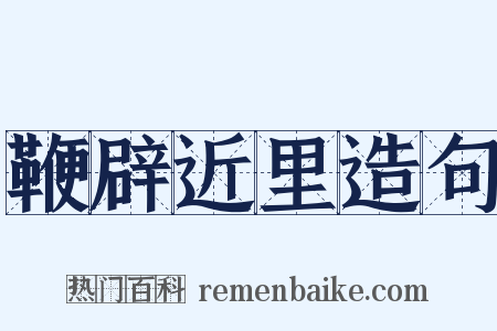 鞭辟近里造句是什么意思的图片